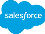 Logótipo da Salesforce em uma nuvem azul